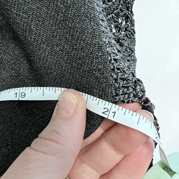 Y2K 90 Joseph A Women Y2K Top XL Crochet Bell Sleeve Whimsigoth Festival Boho - Picture 8 of 10